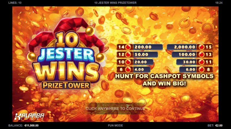 10 Jester Wins PrizeTower - loading screen